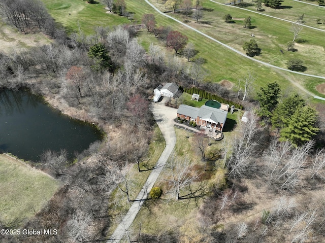 987 Grooms Rd, Rexford, NY 12148 - birds eye view of property featuring a water view and a rural view