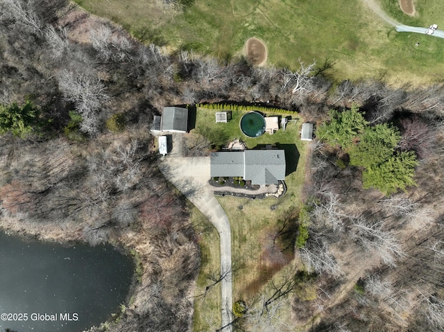 987 Grooms Rd, Rexford, NY 12148 - aerial view with a water view