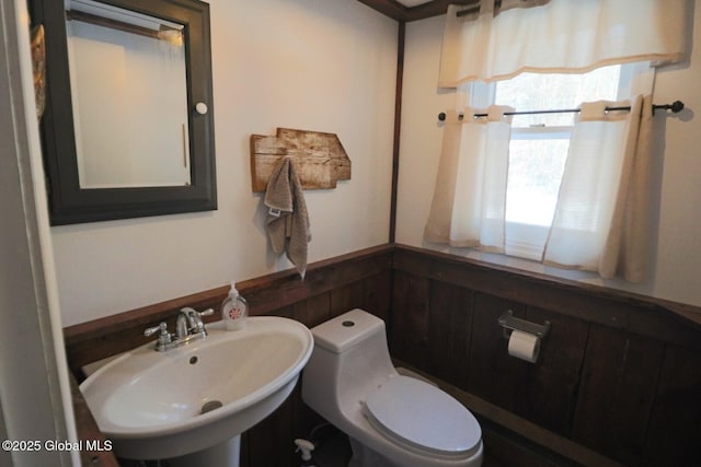 bathroom featuring toilet and sink