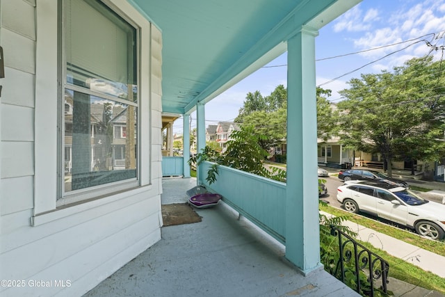 balcony with covered porch