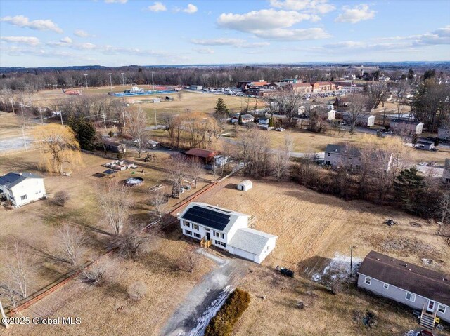 aerial view featuring a rural view