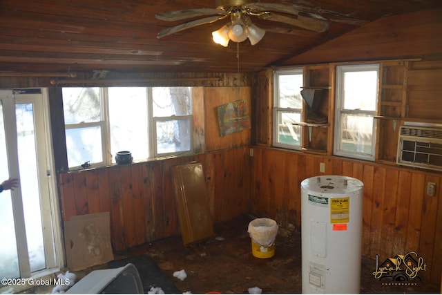 interior space with electric water heater
