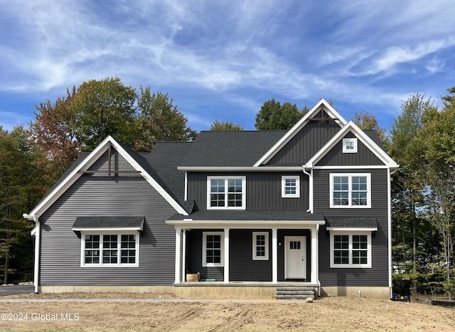 view of front of property with a porch