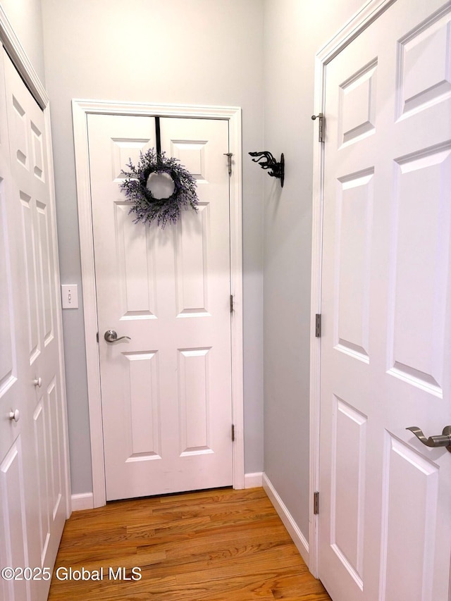 entryway featuring light hardwood / wood-style floors