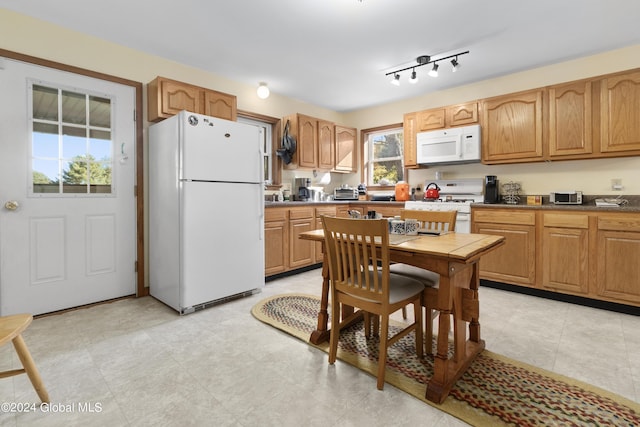 kitchen featuring white appliances