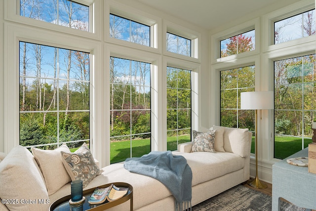 view of sunroom