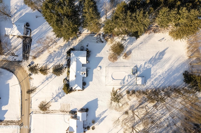 view of snowy aerial view