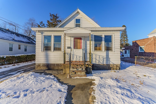 view of bungalow-style home