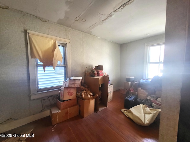 miscellaneous room with hardwood / wood-style floors