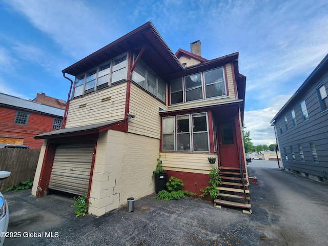 view of front of house featuring a garage