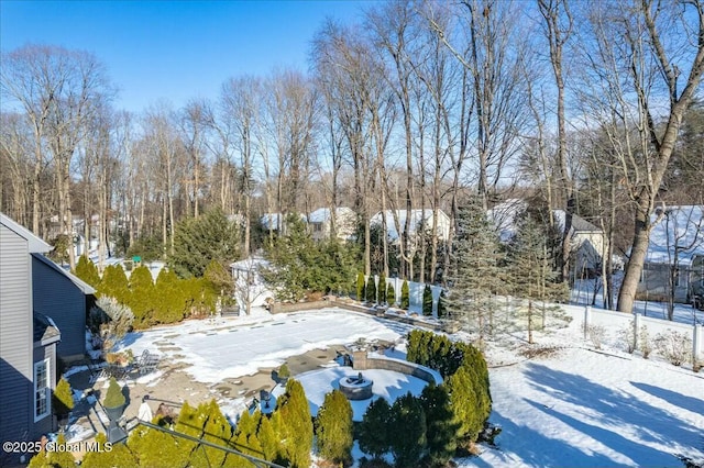 view of snowy yard