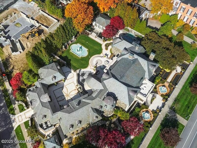 bird's eye view with a residential view