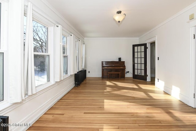 interior space featuring radiator heating unit