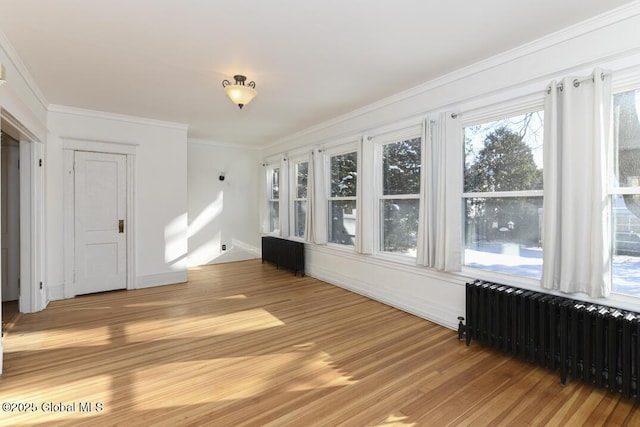 interior space with radiator heating unit