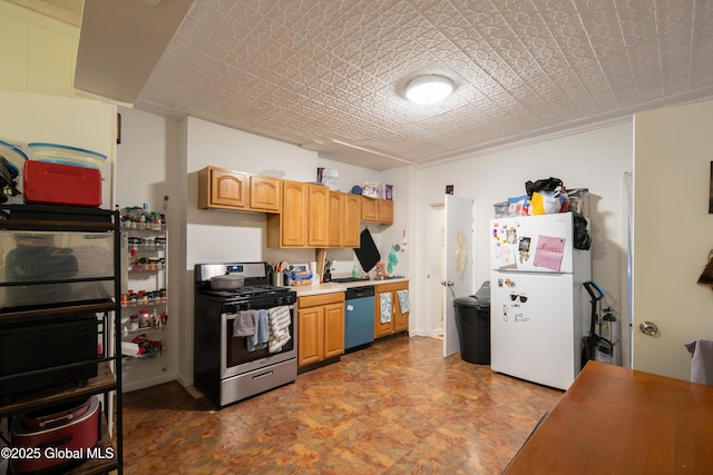 kitchen with appliances with stainless steel finishes