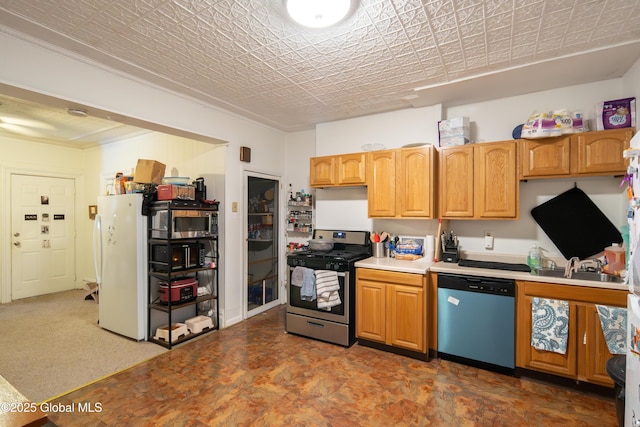 kitchen featuring appliances with stainless steel finishes and sink