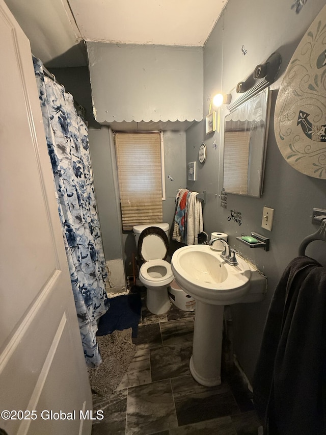 bathroom featuring sink and toilet