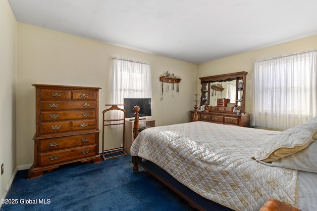 bedroom featuring carpet