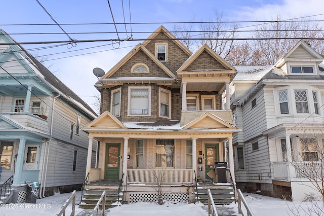 view of front of property with a porch