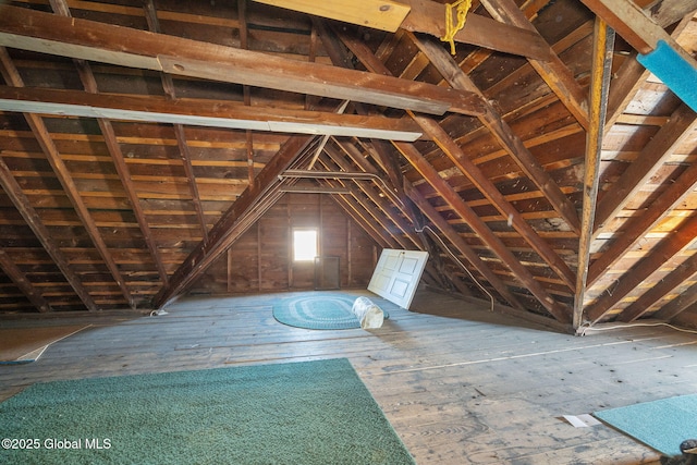 view of attic