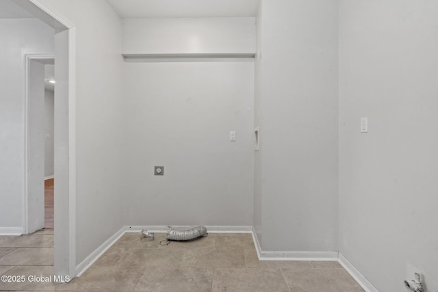 laundry area with gas dryer hookup and hookup for an electric dryer