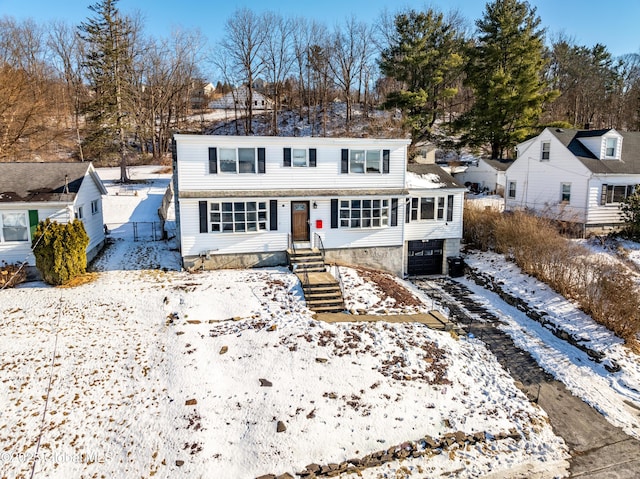 view of property with a garage