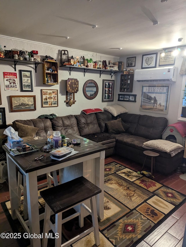 living room featuring hardwood / wood-style floors