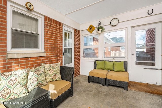 view of sunroom