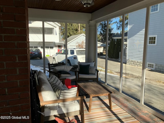 view of sunroom