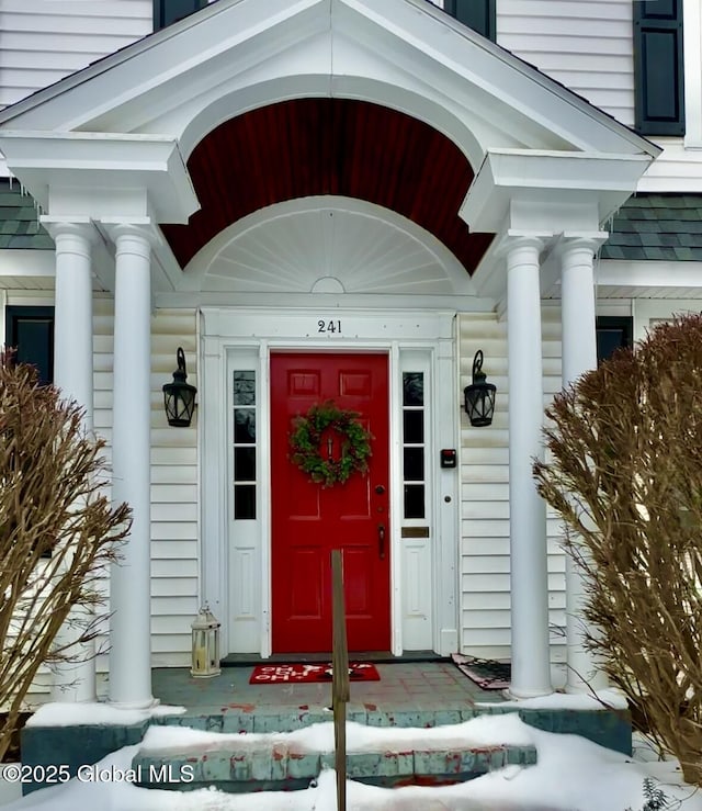 view of doorway to property