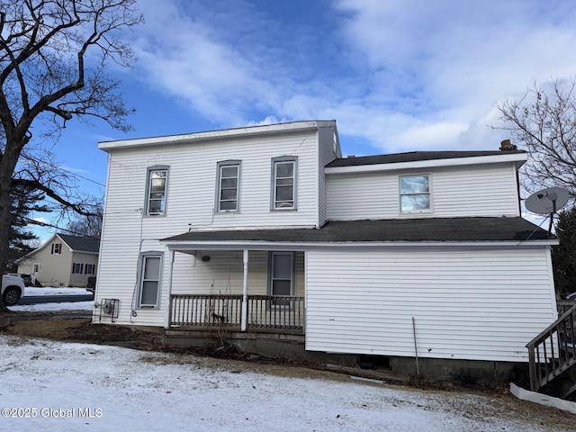 view of front of property with covered porch