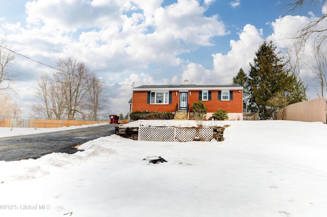 view of front of home