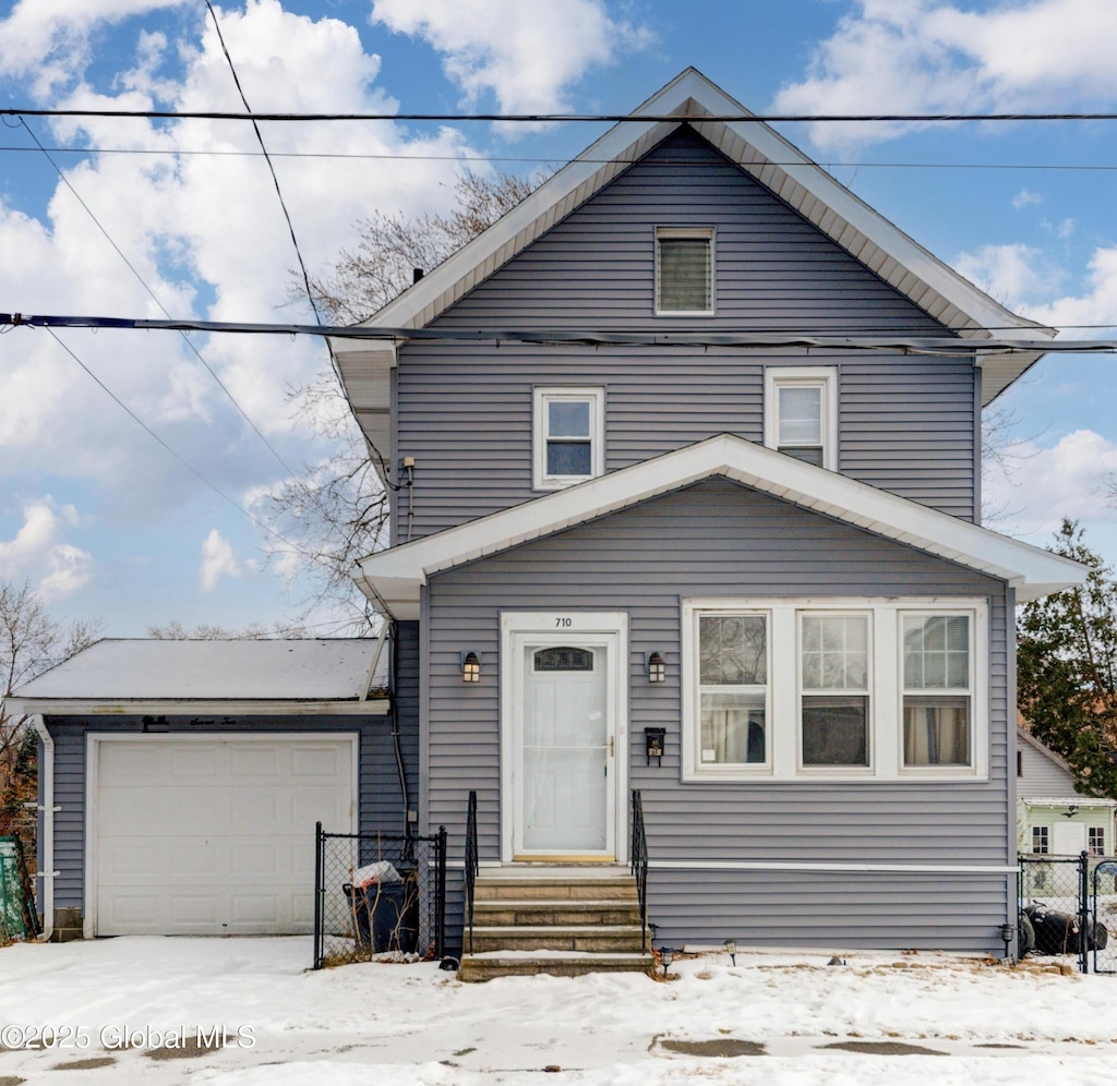 view of front of home featuring a garage