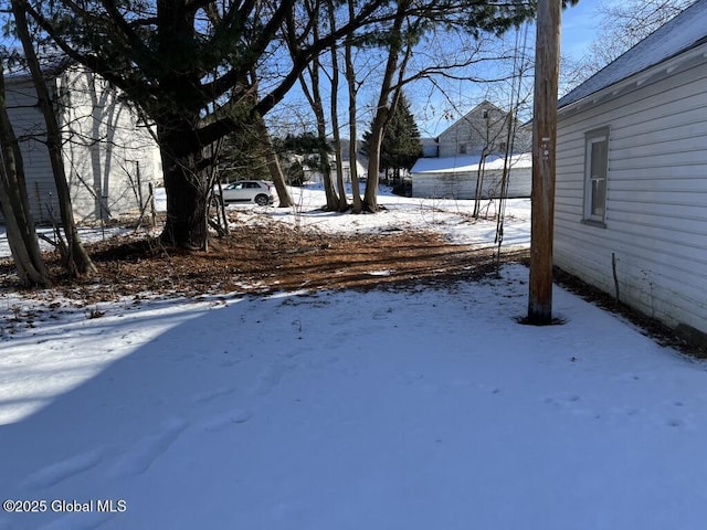 view of snowy yard