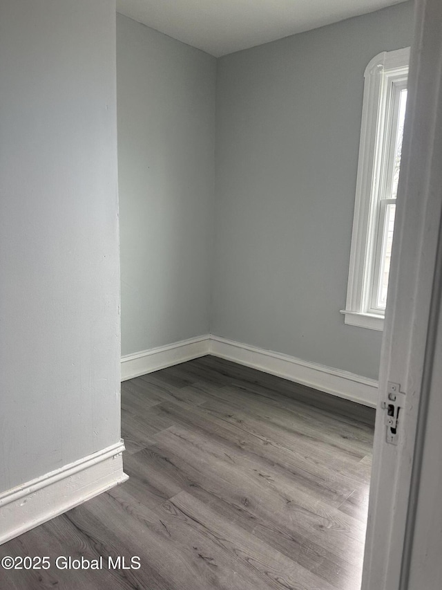 unfurnished room featuring wood-type flooring