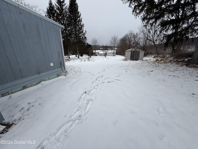 view of snowy yard