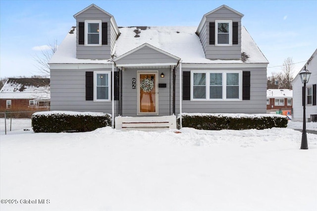 view of cape cod home