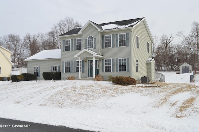 colonial home with central AC