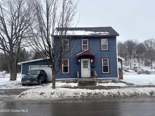 view of front facade with a garage