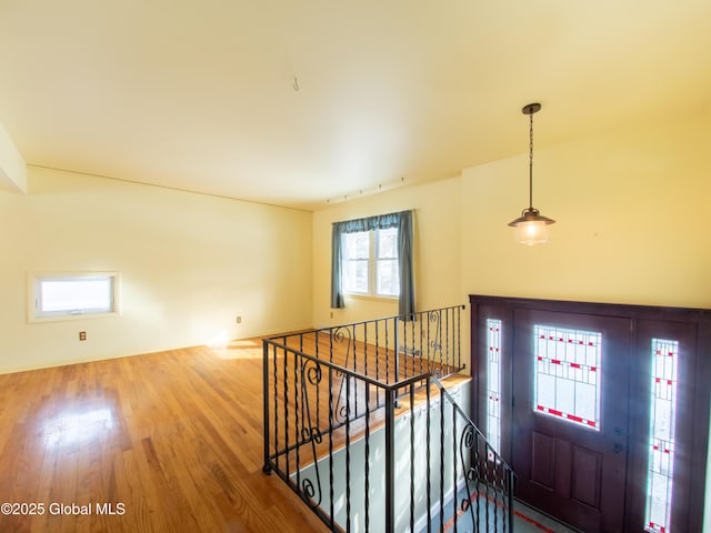 entrance foyer with wood-type flooring