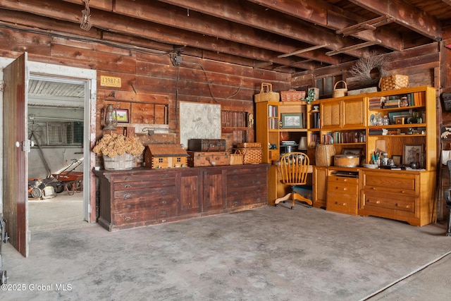 interior space featuring concrete flooring