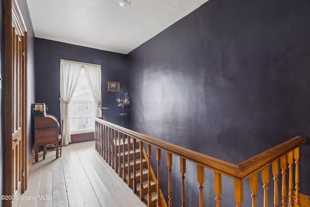 hallway featuring light wood-type flooring