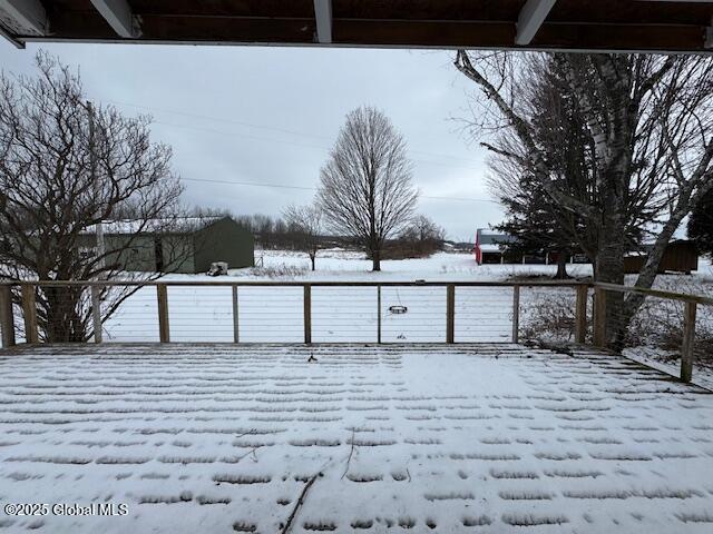 view of snowy yard