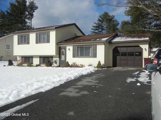 tri-level home with a garage