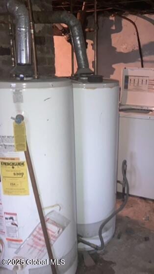 utilities with water heater and washer / clothes dryer