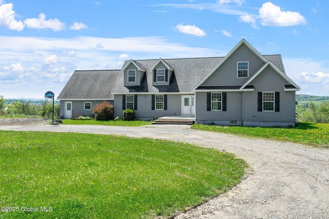 220 Anderson Cir, Fort Plain, NY 13339 - cape cod home with a front yard and roof with shingles