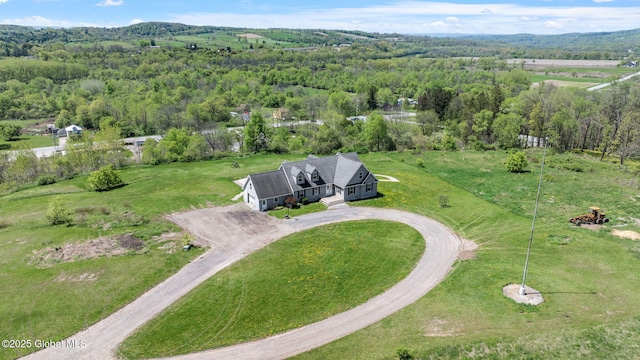 220 Anderson Cir, Fort Plain, NY 13339 - view from above of property with a heavily wooded area