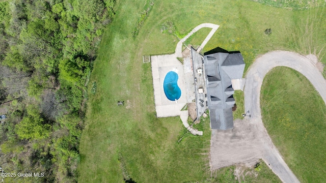 220 Anderson Cir, Fort Plain, NY 13339 - view from above of property with a pool