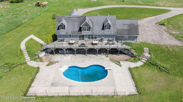 220 Anderson Cir, Fort Plain, NY 13339 - aerial view of property and surrounding area with a pool area