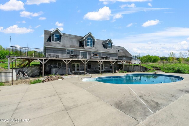 220 Anderson Cir, Fort Plain, NY 13339 - view of pool featuring a patio, fence, and a deck